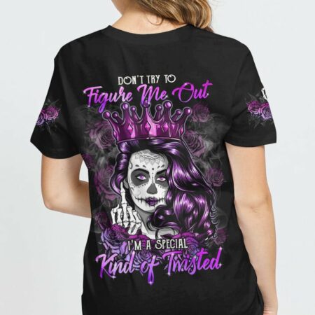 DON'T TRY TO FIGURE ME OUT CROWN SUGAR SKULL ALL OVER PRINT - TLTM1511222