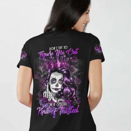 DON'T TRY TO FIGURE ME OUT CROWN SUGAR SKULL ALL OVER PRINT - TLTM1511222