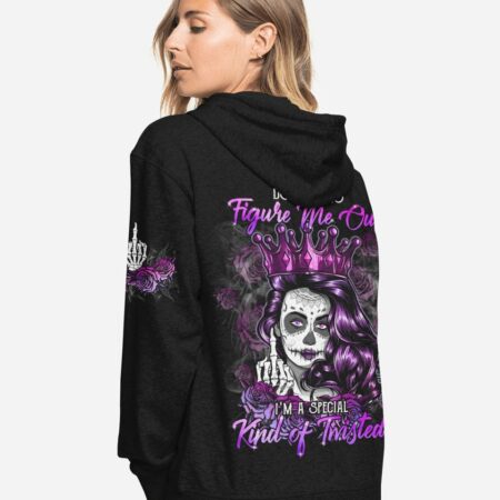 DON'T TRY TO FIGURE ME OUT CROWN SUGAR SKULL ALL OVER PRINT - TLTM1511222