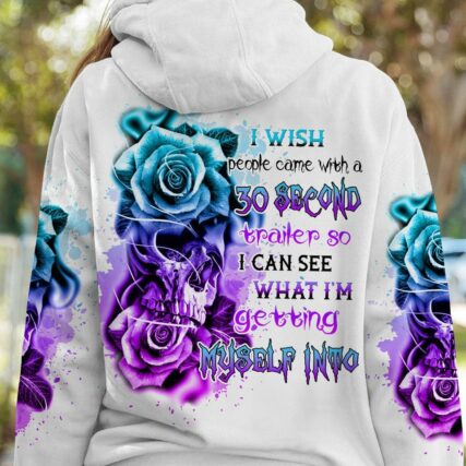 I WISH PEOPLE SKULL ROSE ALL OVER PRINT - YHHN2712223
