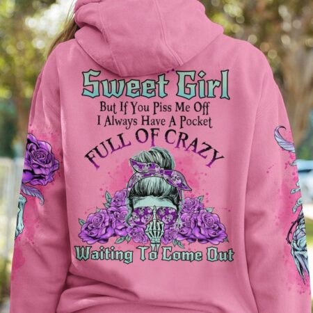 I AM A SWEET GIRL BUT IF YOU PISS ME OFF PURPLE ROSE ALL OVER PRINT - TLNO1302235