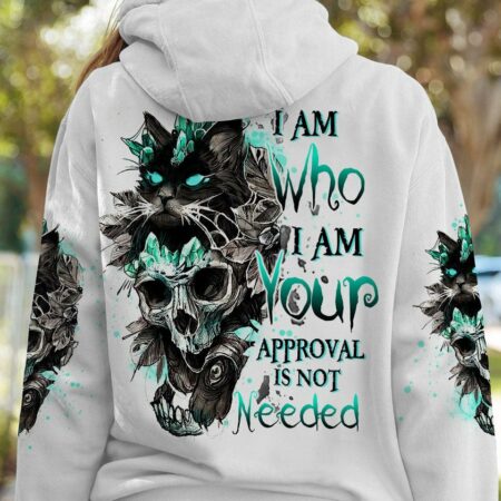 I AM WHO I AM SKULL BLACK CAT ALL OVER PRINT - TLTW2712223