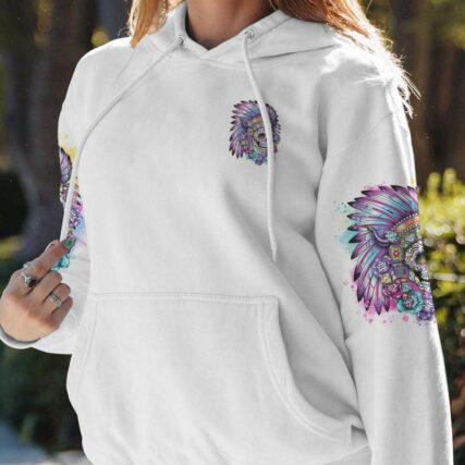 DON'T TRY TO FIGURE ME OUT NATIVE SKULL ALL OVER PRINT - TLNO0612222