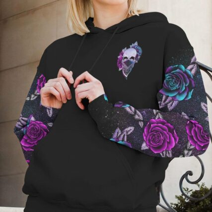 DON'T TRY TO FIGURE ME OUT ROSE SKULL ALL OVER PRINT - TLNO2712222