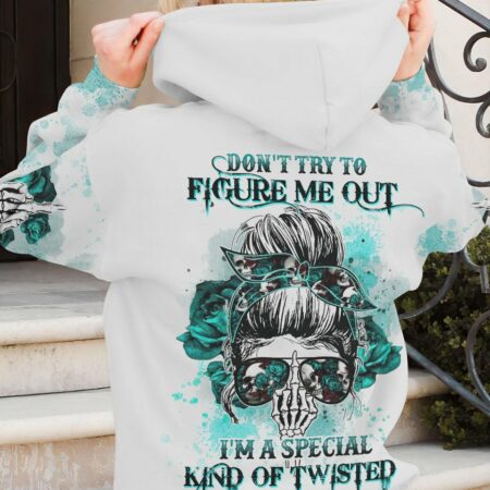DON'T TRY TO FIGURE ME OUT MESSY BUN ALL OVER PRINT - TLTW1911223