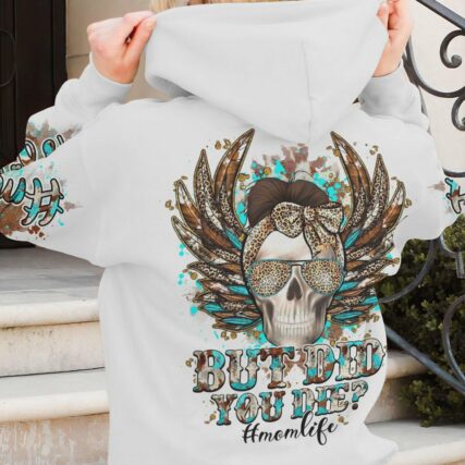 BUT DID YOU DIE MOM LIFE WINGS SKULL ALL OVER PRINT - TLTY0912223