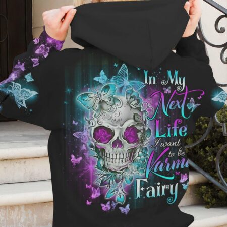 KARMA FAIRY SKULL FLOWER ALL OVER PRINT - TLNO231222