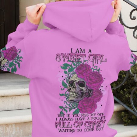 I AM SWEET GIRL ROSE SKULL ALL OVER PRINT - TLTR2111224