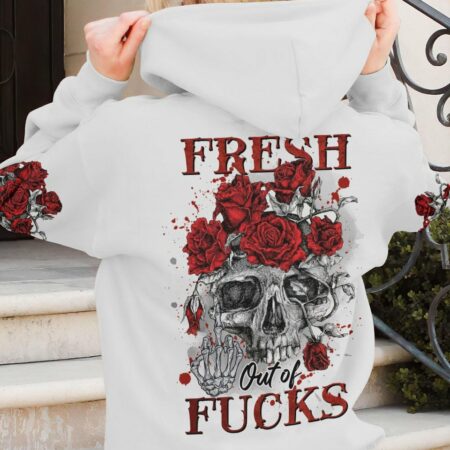 FRESH OUT OF F SKETCH ROSE SKULL ALL OVER PRINT - TLNZ0203235