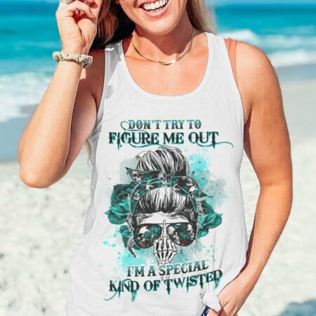 DON'T TRY TO FIGURE ME OUT MESSY BUN ALL OVER PRINT - TLTW1911223