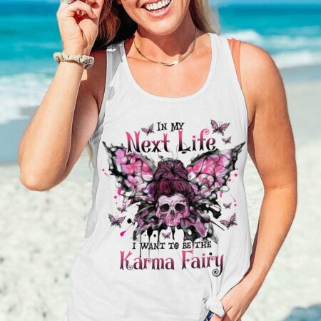 KARMA FAIRY BUTTERFLY MESSY BUN ALL OVER PRINT - TLNO1002234