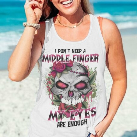 I DON'T NEED A M SKULL FLOWER ALL OVER PRINT - TLNO2411221