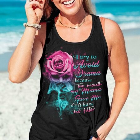 I TRY TO AVOID DRAMA SMOKE SKULL ALL OVER PRINT - YHHN2812222