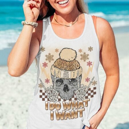 I DO WHAT I WANT WINTER SKULL ALL OVER PRINT - TLNO2511221