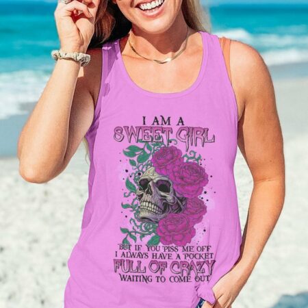 I AM SWEET GIRL ROSE SKULL ALL OVER PRINT - TLTR2111224