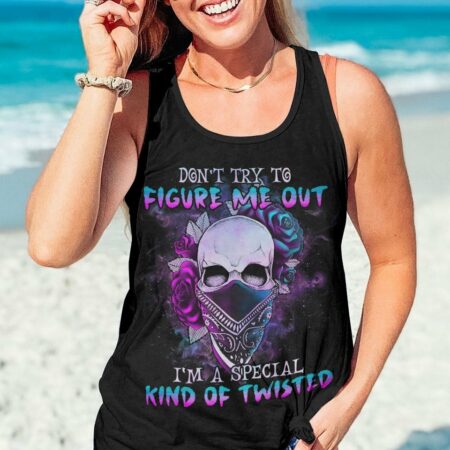 DON'T TRY TO FIGURE ME OUT ROSE SKULL ALL OVER PRINT - TLNO2712222