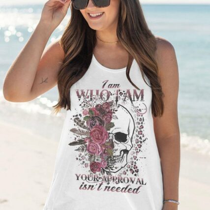 I AM WHO I AM SKULL FLOWER LEOPARD ALL OVER PRINT - TLNO2511223