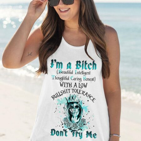 I'M A B DON'T TRY ME SKULL CROWN ALL OVER PRINT - TLNZ1103231