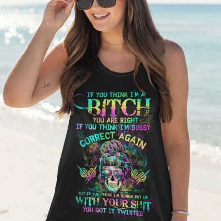 IF YOU THINK I'M A B TIE DYE SKULL ALL OVER PRINT - TLTW3012222