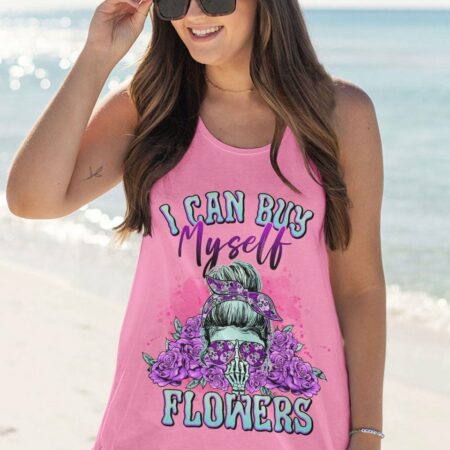 I CAN BUY MYSELF FLOWERS PURPLE ALL OVER PRINT - TLNO1003233