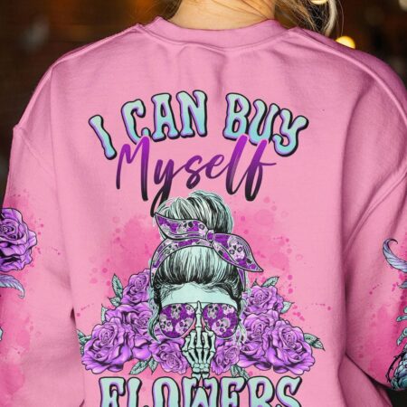 I CAN BUY MYSELF FLOWERS PURPLE ALL OVER PRINT - TLNO1003233