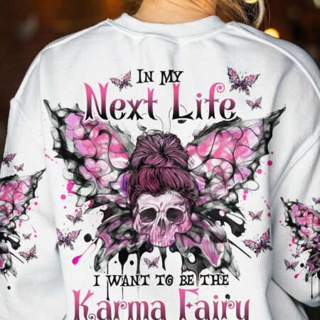 KARMA FAIRY BUTTERFLY MESSY BUN ALL OVER PRINT - TLNO1002234