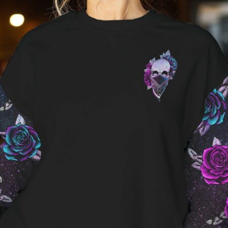 DON'T TRY TO FIGURE ME OUT ROSE SKULL ALL OVER PRINT - TLNO2712222