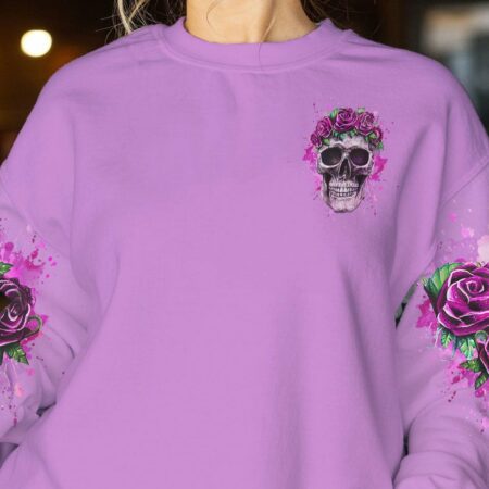 I'M NOT ANTI-SOCIAL ROSE SKULL ALL OVER PRINT - YHHG0512222