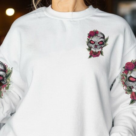 I DON'T NEED A M SKULL FLOWER ALL OVER PRINT - TLNO2411221
