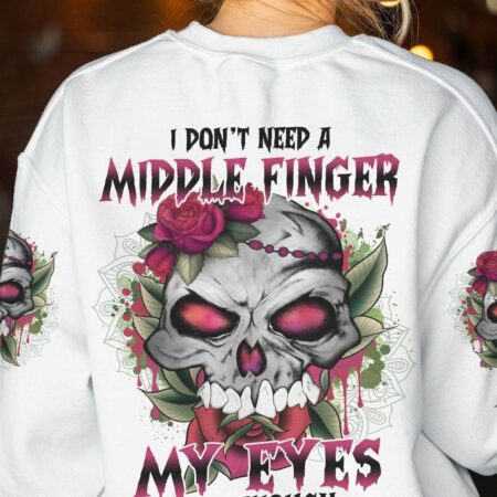 I DON'T NEED A M SKULL FLOWER ALL OVER PRINT - TLNO2411221