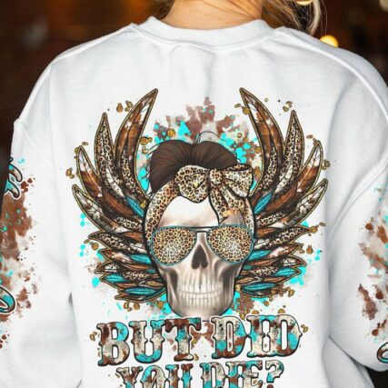 BUT DID YOU DIE MOM LIFE WINGS SKULL ALL OVER PRINT - TLTY0912223