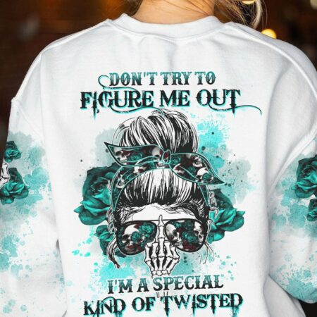 DON'T TRY TO FIGURE ME OUT MESSY BUN ALL OVER PRINT - TLTW1911223