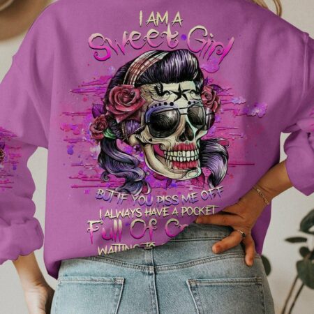 I AM A SWEET GIRL SUGAR SKULL ALL OVER PRINT - YHHG1502233