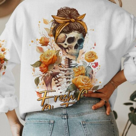 FRESH OUT OF F SKELETON ROSE ALL OVER PRINT - TLNO0903231