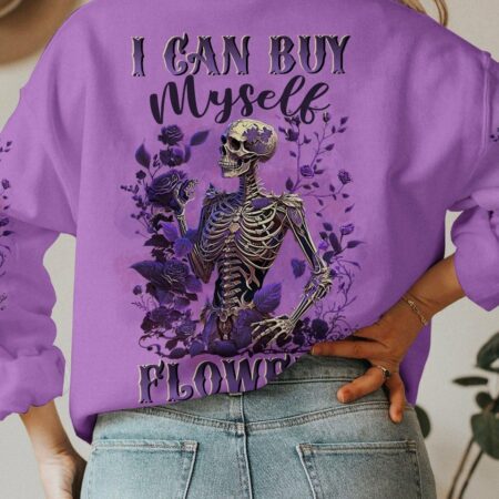 I CAN BUY MYSELF FLOWERS SKELETON ALL OVER PRINT - TLTR1803231