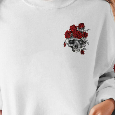 FRESH OUT OF F SKETCH ROSE SKULL ALL OVER PRINT - TLNZ0203235