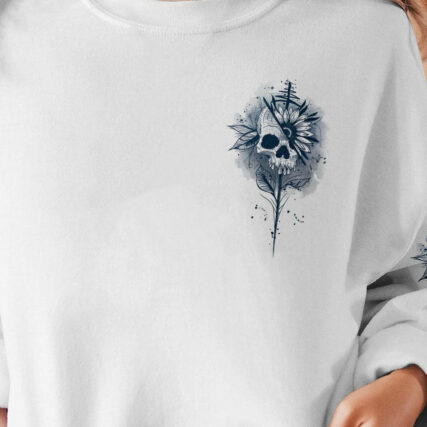 MOM LIFE SUNFLOWER SKULL SKETCH ALL OVER PRINT - TLNZ0703231