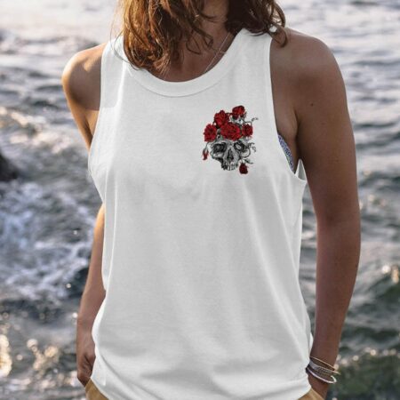 FRESH OUT OF F SKETCH ROSE SKULL ALL OVER PRINT - TLNZ0203235
