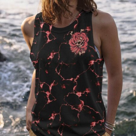 I AM THE STORM SKULL BONES WITH ROSE ALL OVER PRINT - TLTM0612223