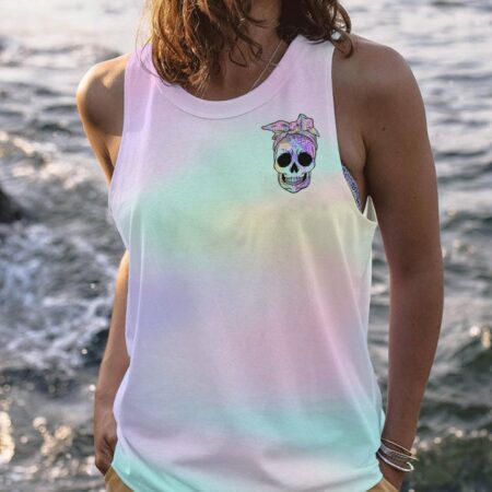 DON'T TRY TO FIGURE ME OUT LEOPARD HOLO SKULL ALL OVER PRINT - TLTR0612222