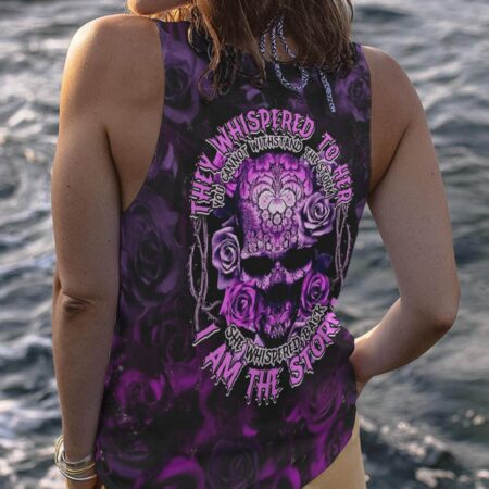 I AM THE STORM PURPLE ROSE SKULL ALL OVER PRINT - TLTM1612221