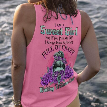 I AM A SWEET GIRL BUT IF YOU PISS ME OFF PURPLE ROSE ALL OVER PRINT - TLNO1302235