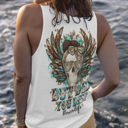 BUT DID YOU DIE MOM LIFE WINGS SKULL ALL OVER PRINT - TLTY0912223