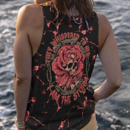 I AM THE STORM SKULL BONES WITH ROSE ALL OVER PRINT - TLTM0612223