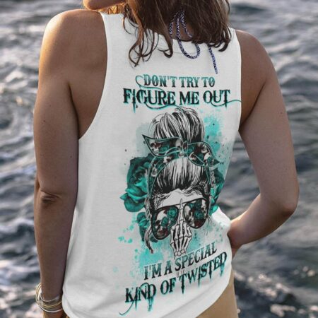 DON'T TRY TO FIGURE ME OUT MESSY BUN ALL OVER PRINT - TLTW1911223