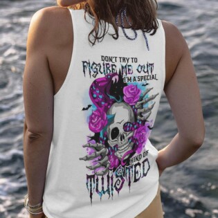 DON'T TRY TO FIGURE ME OUT SNAKE SKULL ALL OVER PRINT - TLNO0712222