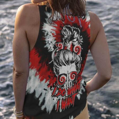 I DO WHAT I WANT BLACK RED TIE DYE ALL OVER PRINT - TLTM0901231