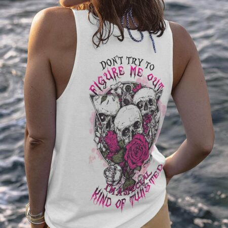 DON'T TRY TO FIGURE ME OUT 3 SKULLS CIRCLE ALL OVER PRINT - TLTR0512224