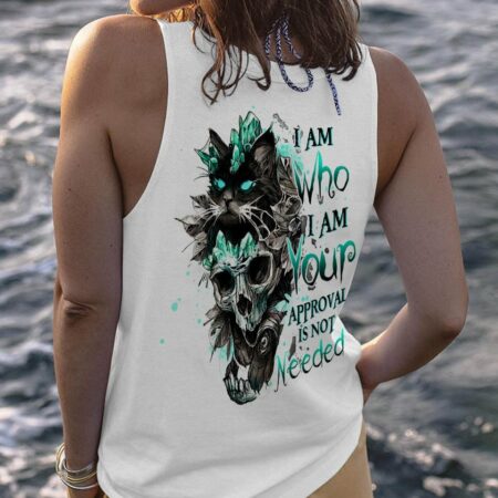 I AM WHO I AM SKULL BLACK CAT ALL OVER PRINT - TLTW2712223