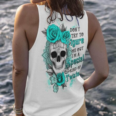 DON'T TRY TO FIGURE ME OUT MANDALA ROSE SKULL ALL OVER PRINT - TLTW1511221